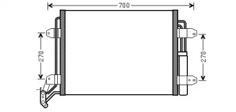 AVA QUALITY COOLING vw5291d -  Конденсатор, кондиционер